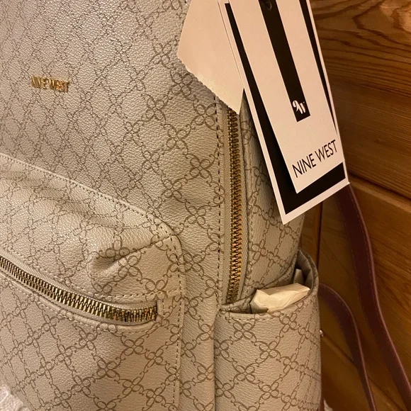 NWT NINE WEST medium Dome Logo Backpack - Picture 7 of 12